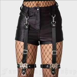 New Killstar Size Large HARDLINER GARTER SHORTS